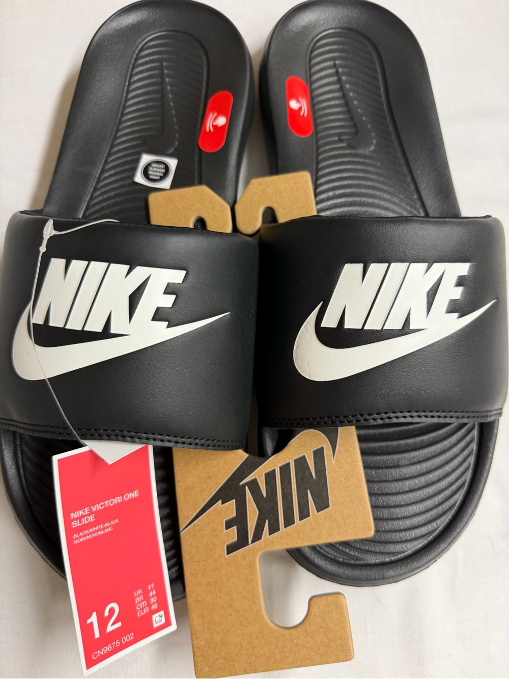 Nike Men's Black Victori One Slide - Black/White